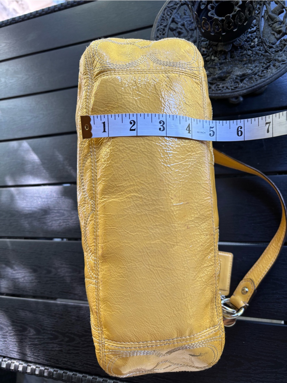 Coach Mustard Yellow Leather Hobo Shoulder Bag - Picture 16 of 16
